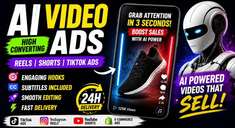 I will create ai video ads reels and shorts in 24 hours